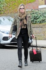 ELIZABETH HURLEY Arrives at Her Home in London 05/02/2018