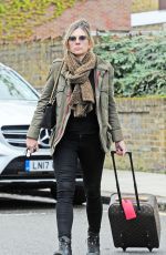 ELIZABETH HURLEY Arrives at Her Home in London 05/02/2018