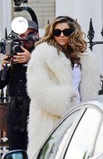 ELIZABETH  HURLEY on teh Set of a Photoshoot in London 05/09/2018