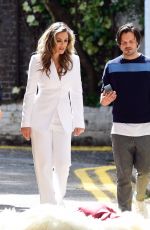 ELIZABETH  HURLEY on teh Set of a Photoshoot in London 05/09/2018
