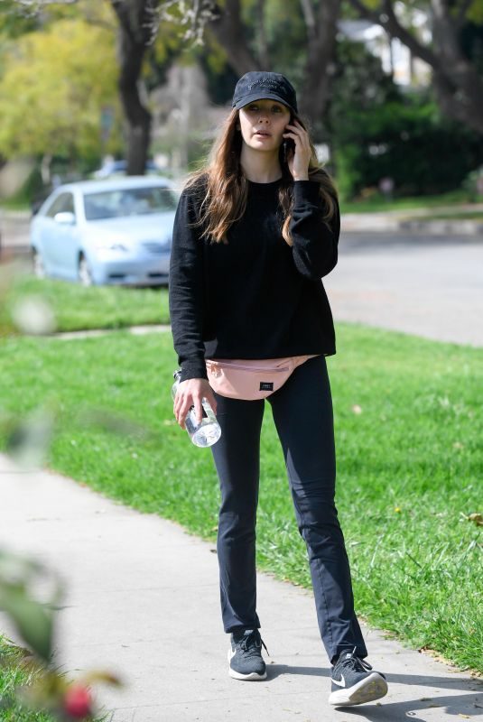 ELIZABETH OLSEN Out and About in Los Angeles 04/30/2018