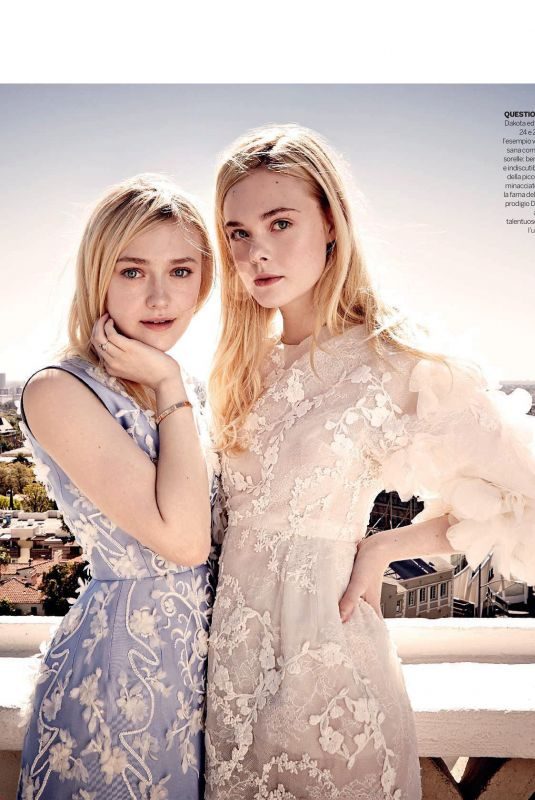 ELLE and DAKOTA FANNING in Gioia Magazine, Italy May 2018
