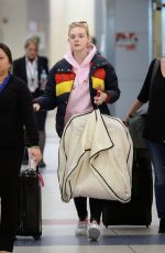 ELLE FANNING at JFK Airport in New York 05/03/2018