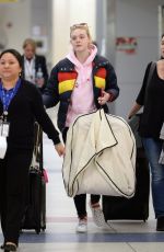ELLE FANNING at JFK Airport in New York 05/03/2018
