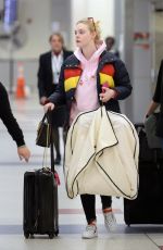 ELLE FANNING at JFK Airport in New York 05/03/2018