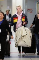 ELLE FANNING at JFK Airport in New York 05/03/2018