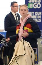 ELLE FANNING at JFK Airport in New York 05/03/2018