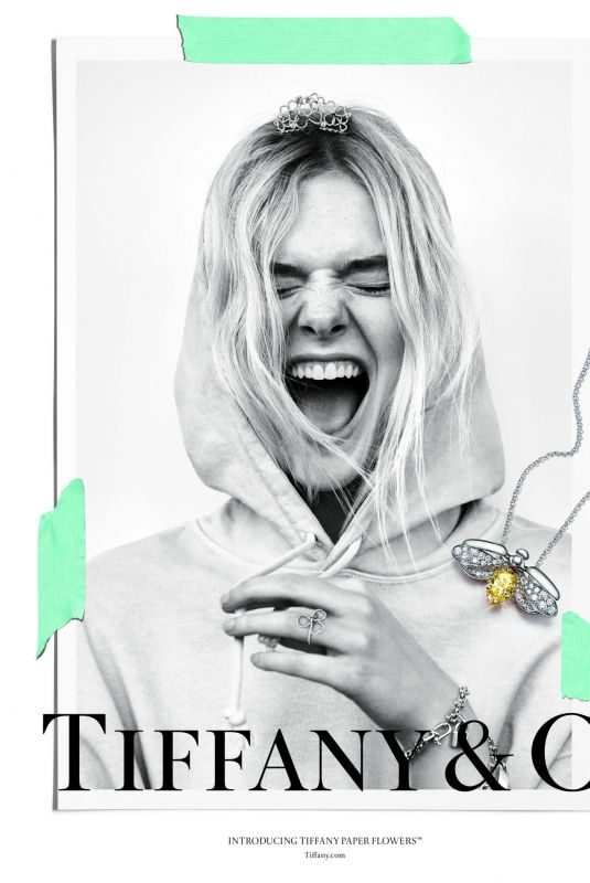 ELLE FANNING for Tiffany & Co Paper Flowers / Believe in Dreams Campaign 2018