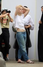 ELLE FANNING on the Set of a Photoshoot in New York 05/04/2018