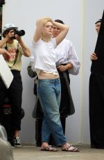 ELLE FANNING on the Set of a Photoshoot in New York 05/04/2018