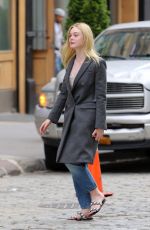 ELLE FANNING on the Set of a Photoshoot in New York 05/04/2018