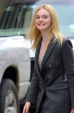 ELLE FANNING on the Set of a Photoshoot in New York 05/04/2018