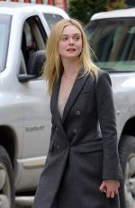 ELLE FANNING on the Set of a Photoshoot in New York 05/04/2018