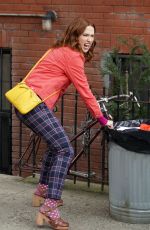 ELLIE KEMPER on the Set of Unbreakable Kimmy Schmidt in New York 05/20/2018