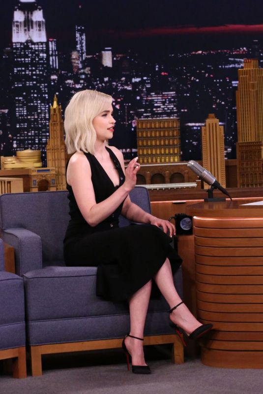 EMILI CLARKE at Tonight Show Starring Jimmy Fallon in New York 05/21/2018