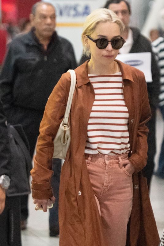 EMILIA CLARKE at JFK Airport in New York 05/20/2018