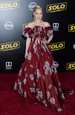 EMILIA CLARKE at Solo: A Star Wars Story Premiere in Los Angeles 05/10/2018