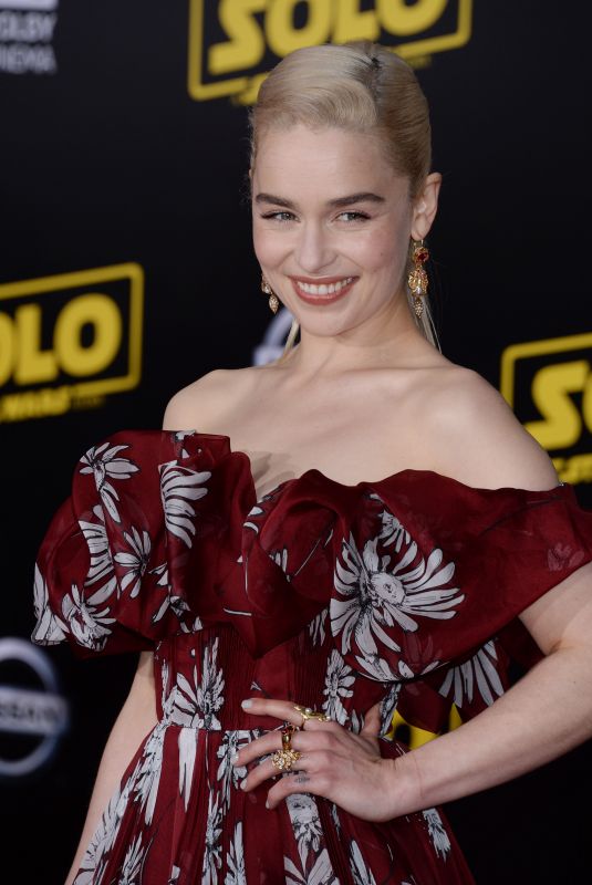 EMILIA CLARKE at Solo: A Star Wars Story Premiere in Los Angeles 05/10/2018