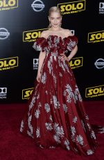 EMILIA CLARKE at Solo: A Star Wars Story Premiere in Los Angeles 05/10/2018