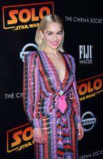 EMILIA CLARKE at Solo: A Star Wars Story Premiere in New York 05/21/2018
