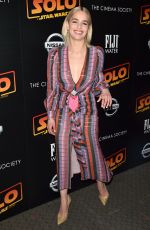 EMILIA CLARKE at Solo: A Star Wars Story Premiere in New York 05/21/2018