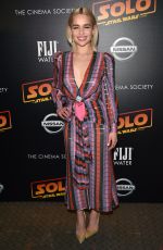 EMILIA CLARKE at Solo: A Star Wars Story Premiere in New York 05/21/2018