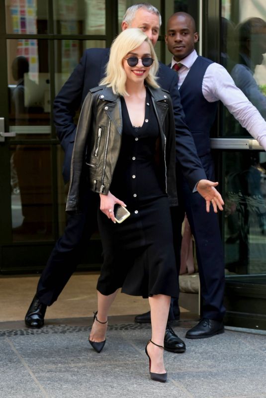 EMILIA CLARKE Heading to Nnight Show in New York 05/21/2018