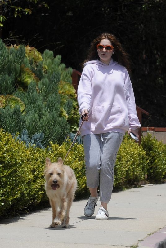 EMMA KENNEY Out with Her Dog in Los Angeles 05/27/2018