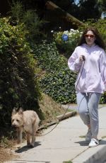 EMMA KENNEY Out with Her Dog in Los Angeles 05/27/2018