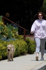 EMMA KENNEY Out with Her Dog in Los Angeles 05/27/2018