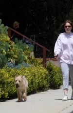 EMMA KENNEY Out with Her Dog in Los Angeles 05/27/2018