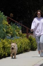 EMMA KENNEY Out with Her Dog in Los Angeles 05/27/2018