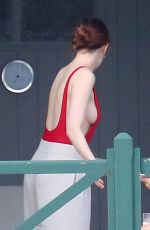 EMMA STONE in Swimsuit at Saint Paul De Vence 05/29/2018