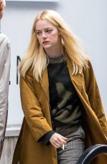 EMMA STONE on The Set of Maniac at Park Avenue in New York 05/10/2019