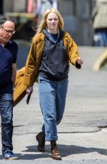 EMMA STONE on The Set of Maniac in New York 05/09/2019