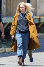 EMMA STONE on The Set of Maniac in New York 05/09/2019