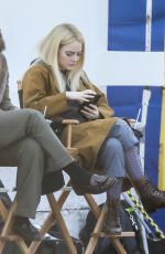 EMMA STONE on The Set of Maniac in New York 05/09/2019