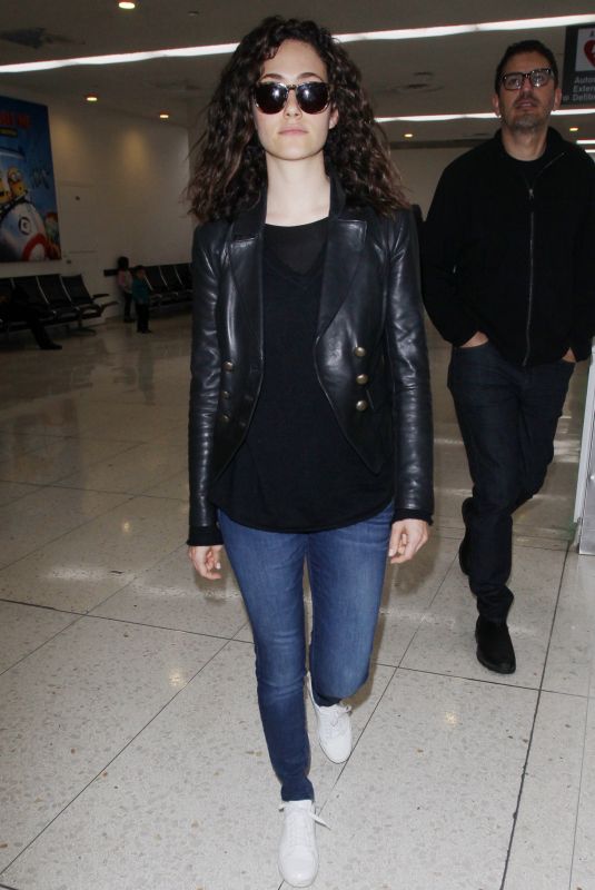 EMMY ROSSUM Arrives at Los Angeles International Airport 05/29/2018