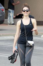 EMMY ROSSUM Leaves Soulcycle Gym in Brentwood 05/23/2018