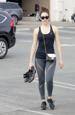 EMMY ROSSUM Leaves Soulcycle Gym in Brentwood 05/23/2018