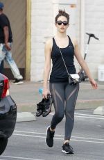 EMMY ROSSUM Leaves Soulcycle Gym in Brentwood 05/23/2018