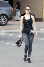 EMMY ROSSUM Leaves Soulcycle Gym in Brentwood 05/23/2018