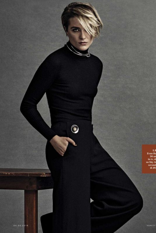 EVAN RACHEL WOOD in Vanity Fair Magazine, Italy April 2018