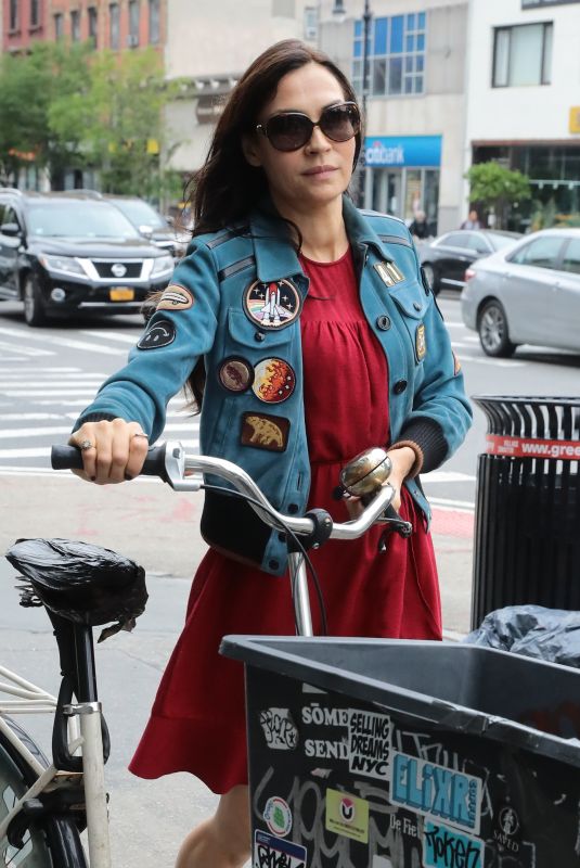 FAMKE JANSSEN Out and About in New York 05/28/2018