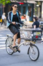FAMKE JANSSEN Riding Bike Out in New York 05/14/2018