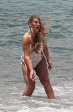 GABBY ALLEN and TYNE-LEXY CLARSON in Bikinis at a Beach in Marbella 05/28/2018