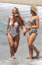GABBY ALLEN and TYNE-LEXY CLARSON in Bikinis at a Beach in Marbella 05/28/2018