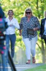 GEMMA COLLINS, CHLOE SIMS and GEORGIA KOUSOULOU on the Set of TOWIE in Brentwood 05/15/2018