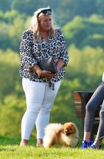 GEMMA COLLINS, CHLOE SIMS and GEORGIA KOUSOULOU on the Set of TOWIE in Brentwood 05/15/2018