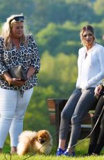 GEMMA COLLINS, CHLOE SIMS and GEORGIA KOUSOULOU on the Set of TOWIE in Brentwood 05/15/2018